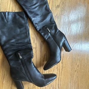 Black soft leather comfortable Marc Fisher dress boots